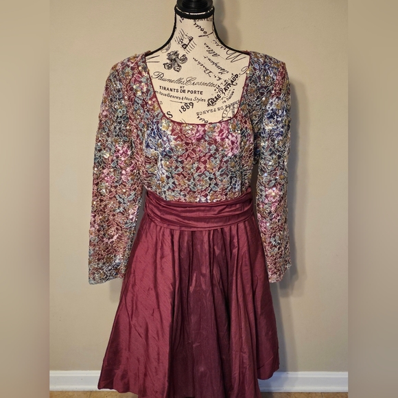 FABULOUS JONATHAN TAIT VINTAGE  TAFETTA PARTY DRESS!!! 👗 ❤️ 🩷 - Picture 1 of 16